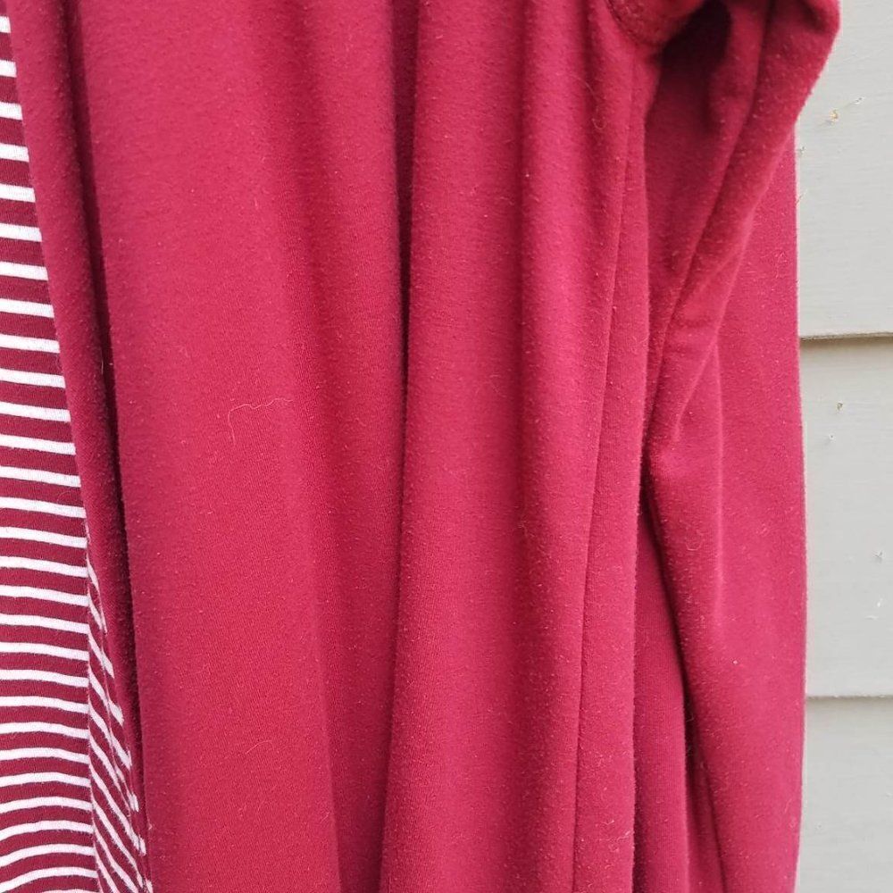 Hawthorne Deep Red Open Front Cardigan Size Medium - Picture 5 of 8